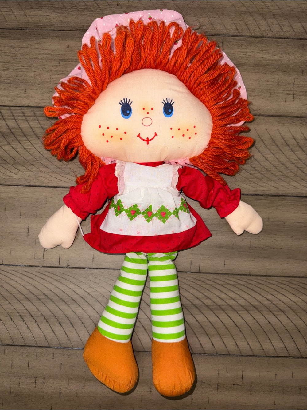 Vintage Style Strawberry Shortcake Rag Doll Plush Toy